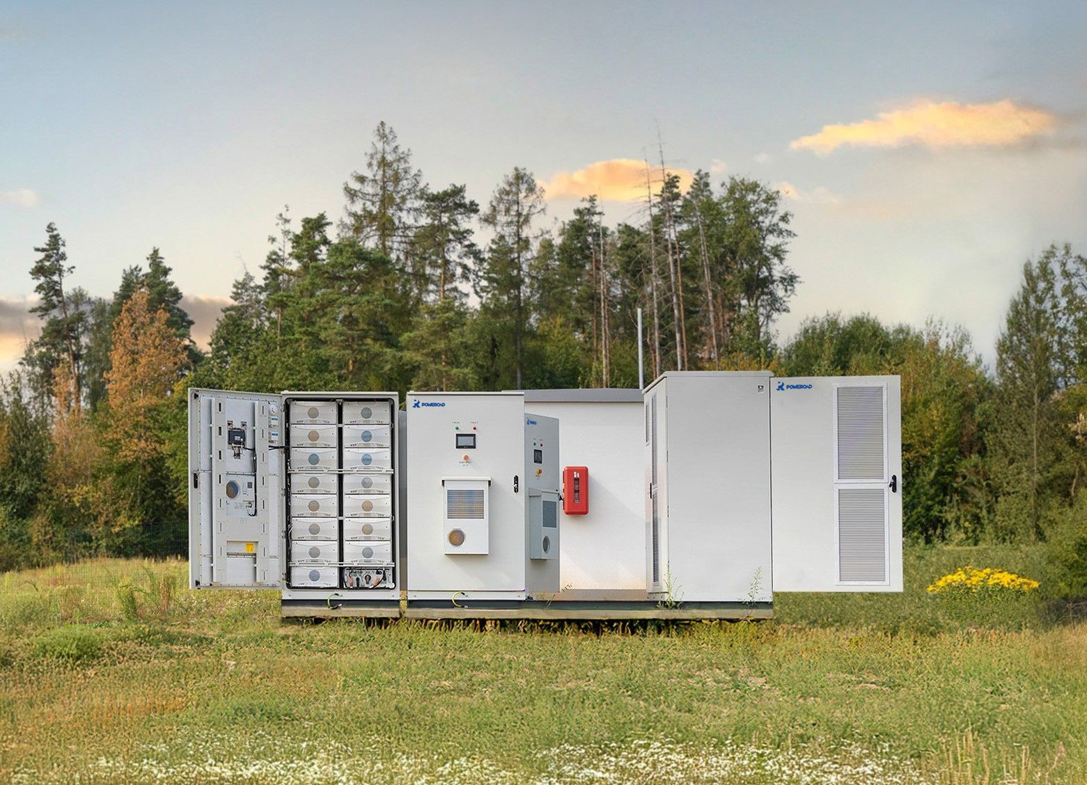 Système de stockage batterie industriel conteneurisé installé sur site