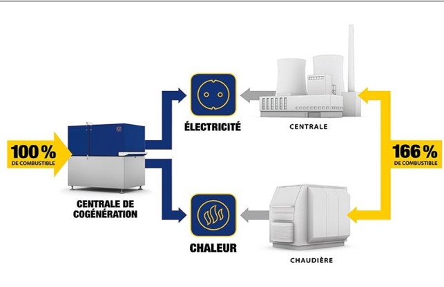 Cogénération EC Power installée en chaufferie avec ballons de stockage